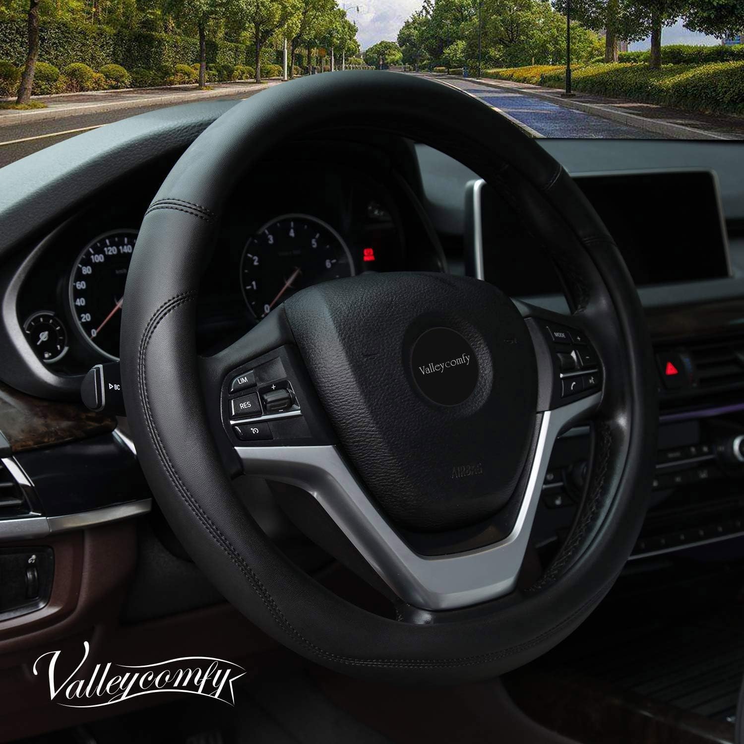 Microfiber Leather Steering Wheel Cover