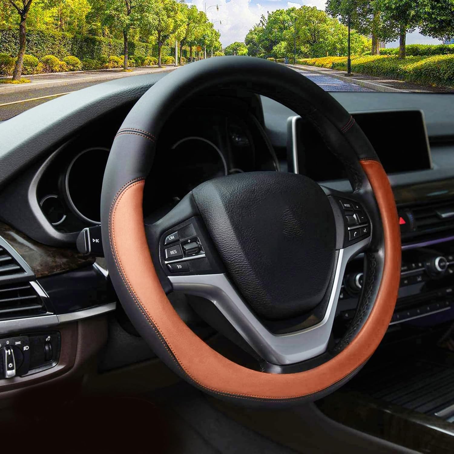 Microfiber Leather Steering Wheel Cover